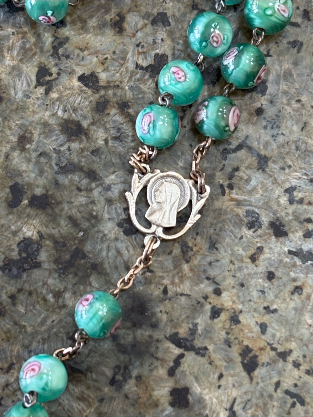 Stunning nwt Sterling Silver made in Italy Murano glass bead rosary necklace - Picture 3 of 6